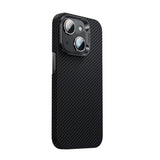 Apple iPhone 14 Kılıf M-safe Özellikli Karbon Fiber Benks 600D Essential Kevlar Kapak