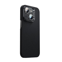 Apple iPhone 14 Kılıf M-safe Özellikli Karbon Fiber Benks 600D Essential Kevlar Kapak