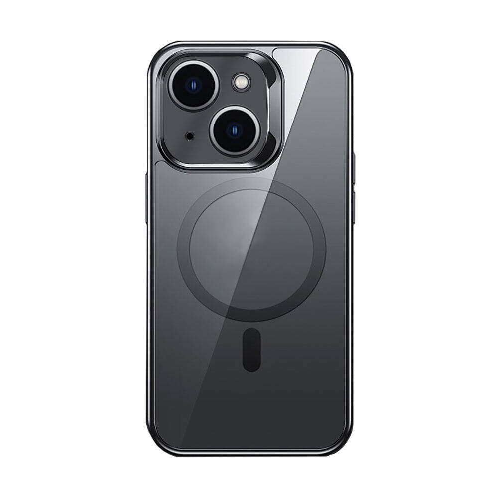 Apple iPhone 14 Kılıf M-safe Şarj Özellikli Cam Yüzey Benks Electroplated Kapak