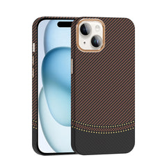 Apple iPhone 14 Kılıf M-safe Şarj Özellikli Karbon Fiber Görünümlü Zore Gros Kapak