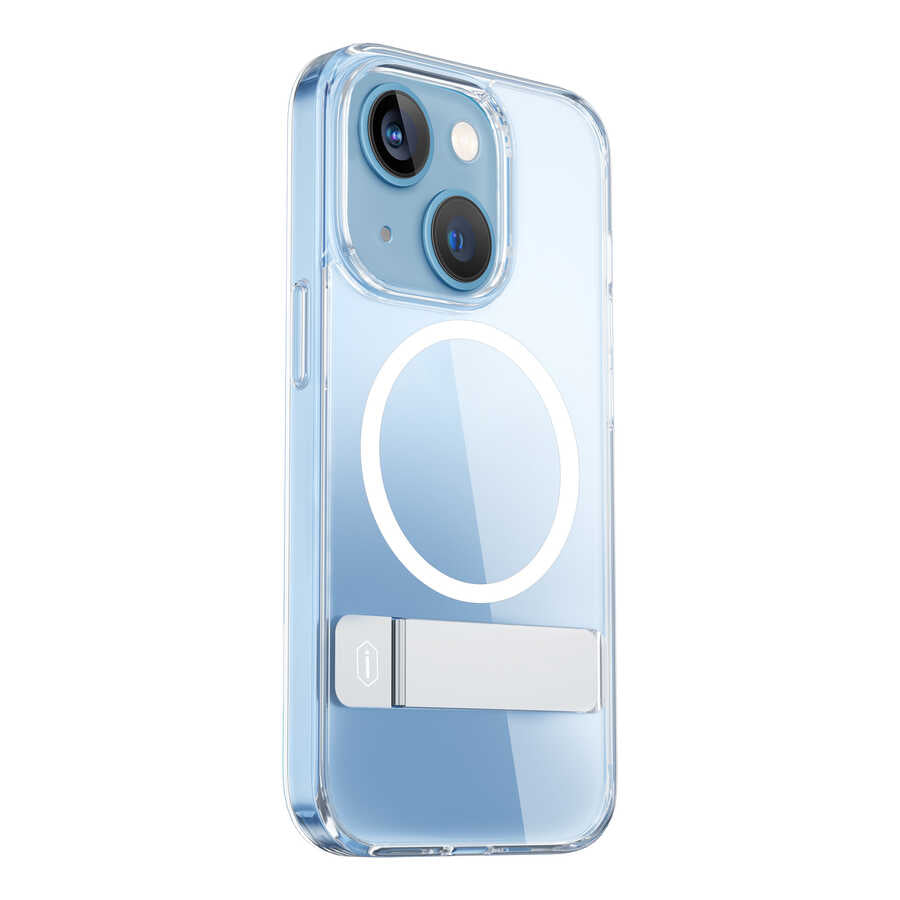 Apple iPhone 14 Kılıf Standlı M-safe Wireless Şarj Özellikli Wiwu Aurora Serisi Kapak