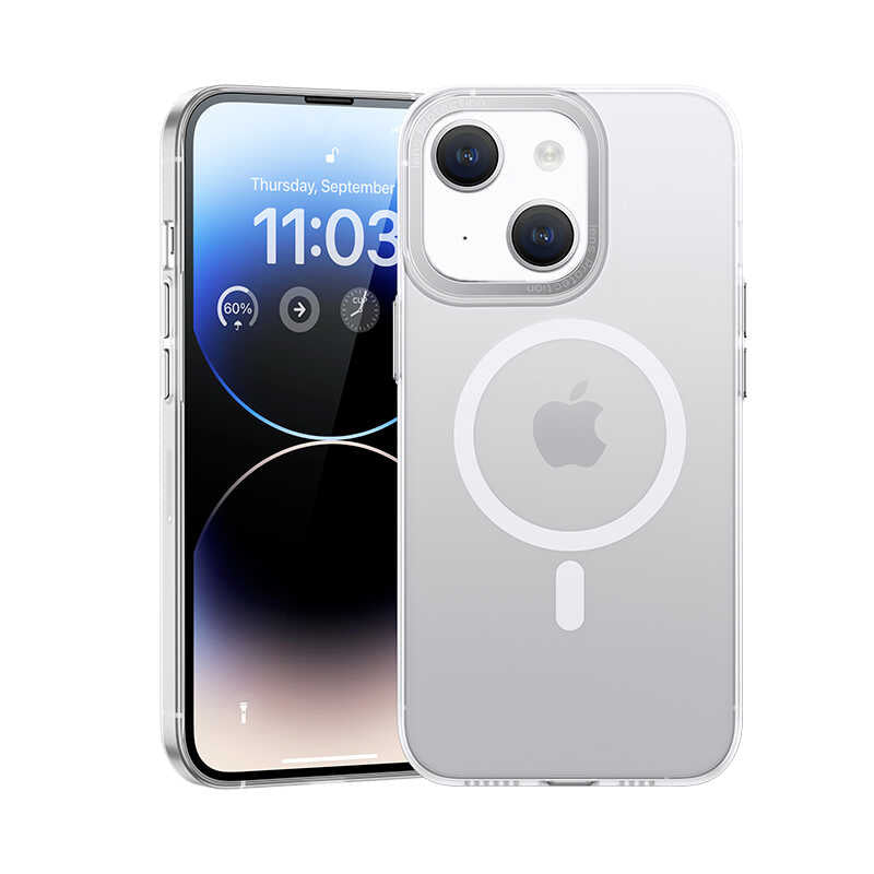 Apple iPhone 14 Kılıf Wireless Şarj Destekli Benks Magnetik Haze Kapak