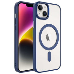 Apple iPhone 14 Kılıf Wireless Şarj Özellikli Zore Krom M-safe Silikon Kapak
