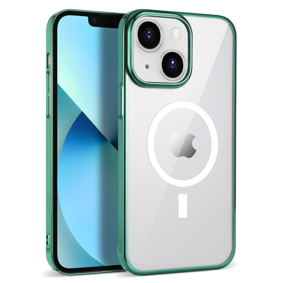 Apple iPhone 14 Kılıf Zore Wireless Şarj Özellikli Pixel M-safe Kapak