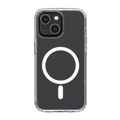 Apple iPhone 14 Plus Kılıf M-safe Şarj Özellikli Airbagli Şeffaf PC Arka Yüzey Recci Magnetik Suction Serisi Kapak
