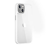 Apple iPhone 14 Plus Kılıf Wiwu GCC-105 Lens Korumalı Renkli Kenar Arkası Şeffaf Multicolor Kapak