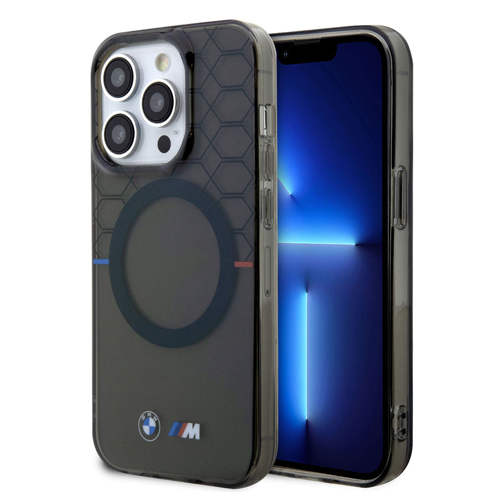 Apple iPhone 14 Pro Kılıf BMW M-safe Şarj Özellikli Transparan M Dizayn Kapak