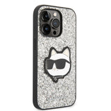 Apple iPhone 14 Pro Kılıf Karl Lagerfeld Parlak Taşlı Choupette Dizayn Kapak