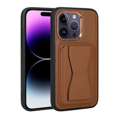 Apple iPhone 14 Pro Kılıf Kartlıklı Standlı Pu Deri Zore Memo Kapak
