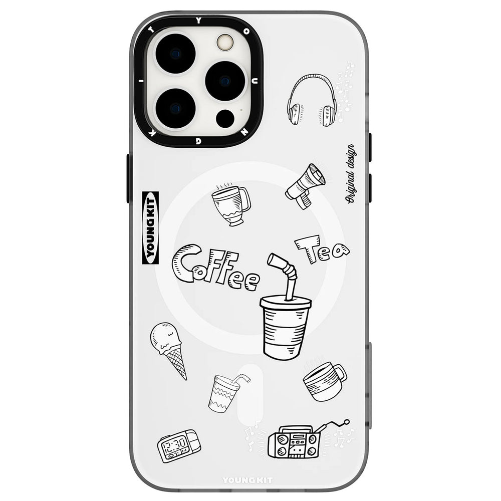 Apple iPhone 14 Pro Kılıf M-safe Şarj Özellikli Desenli Youngkit Plaything Serisi Kapak
