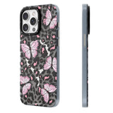 Apple iPhone 14 Pro Kılıf M-safe Şarj Özellikli Kelebek Desenli Youngkit Shadow Dance Serisi Kapak