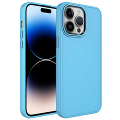 Apple iPhone 14 Pro Kılıf Metal Çerçeve ve Buton Tasarımlı Silikon Zore Luna Kapak