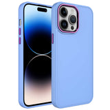 Apple iPhone 14 Pro Kılıf Metal Çerçeve ve Buton Tasarımlı Silikon Zore Luna Kapak