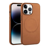 Apple iPhone 14 Pro Kılıf PU Deri M-safe Wireless Şarj Özellikli Zore Derix Kapak