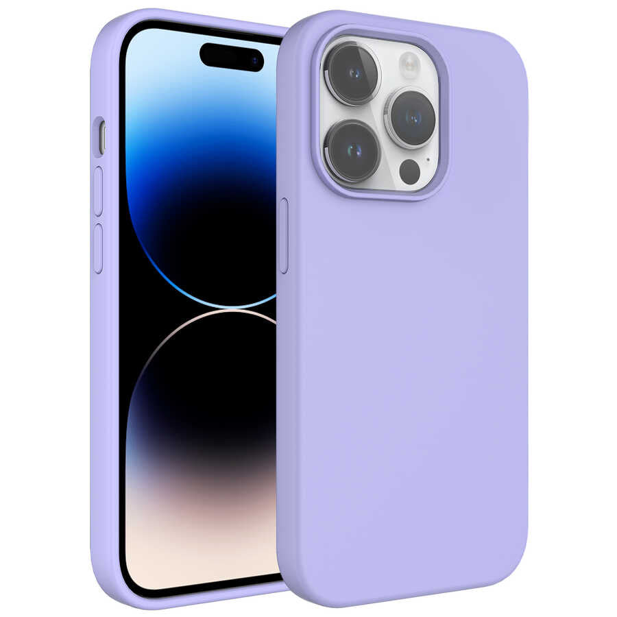 Apple iPhone 14 Pro Kılıf Sıvı Teknolojili Silinebilir Sert Zore Kivi Kapak