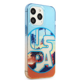 Apple iPhone 14 Pro Kılıf U.S. POLO ASSN. Renkli Yaprak Baskılı Dizayn Kapak