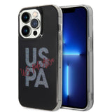 Apple iPhone 14 Pro Kılıf U.S. POLO ASSN. Simli Parlak Alfabe Tasarım Kapak