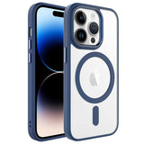 Apple iPhone 14 Pro Kılıf Wireless Şarj Özellikli Zore Krom M-safe Silikon Kapak