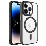 Apple iPhone 14 Pro Kılıf Wireless Şarj Özellikli Zore Krom M-safe Silikon Kapak