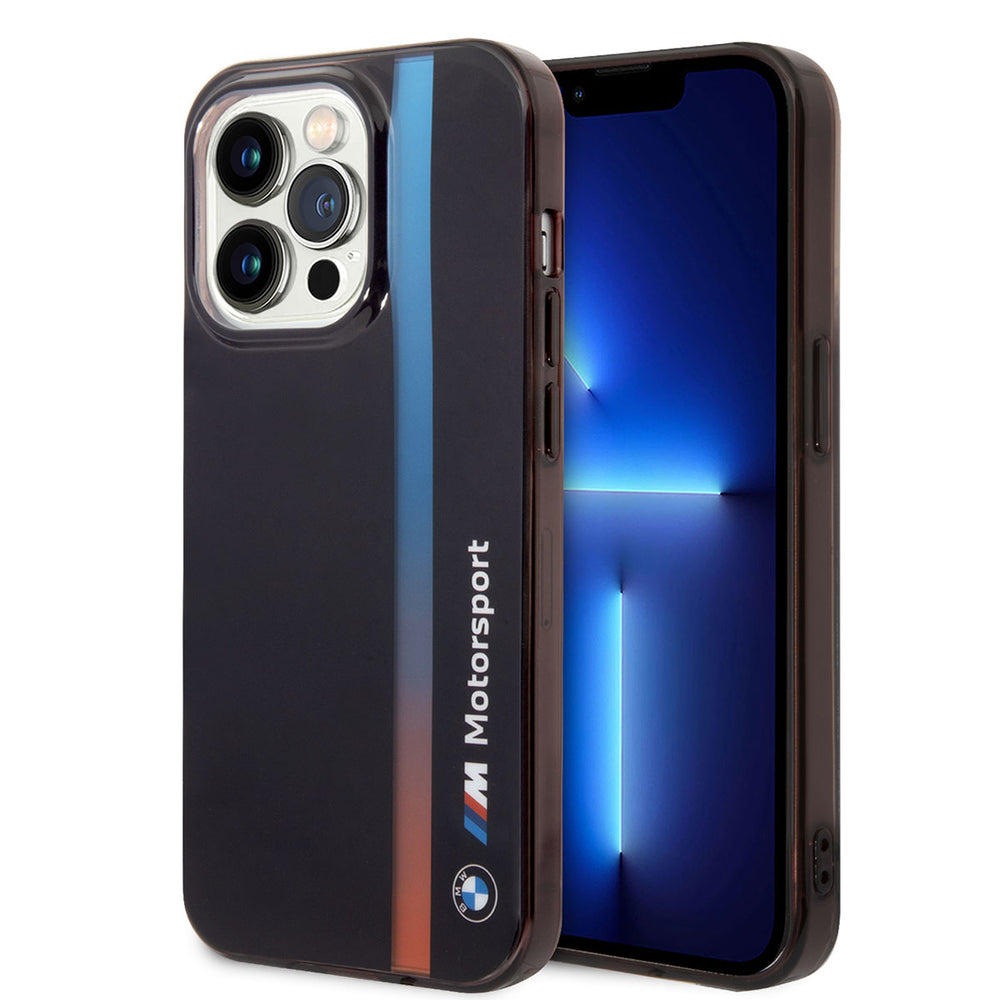 Apple iPhone 14 Pro Max Kılıf BMW Orjinal Lisanslı Renk Geçişli Çizgili Dizayn Kapak