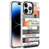 Apple iPhone 14 Pro Max Kılıf Desenli Zore Silver Sert Kapak