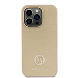 Apple iPhone 14 Pro Max Kılıf Guess Orjinal Lisanslı Deri 4G Metal Logo Strass Kapak