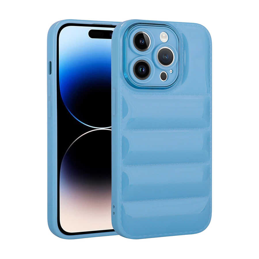 Apple iPhone 14 Pro Max Kılıf Kamera Korumalı Parlak Airbag'li Zore Galya Kapak