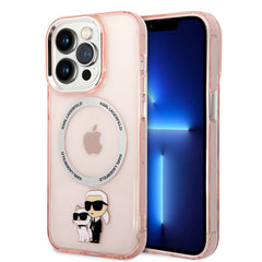 Apple iPhone 14 Pro Max Kılıf Karl Lagerfeld M-safe Şarj Özellikli K&C Dizayn Kapak