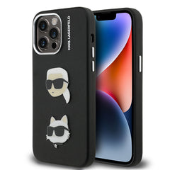 Apple iPhone 14 Pro Max Kılıf Karl Lagerfeld Orjinal Lisanslı K&C Heads Pin Kapak