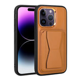 Apple iPhone 14 Pro Max Kılıf Kartlıklı Standlı Pu Deri Zore Memo Kapak