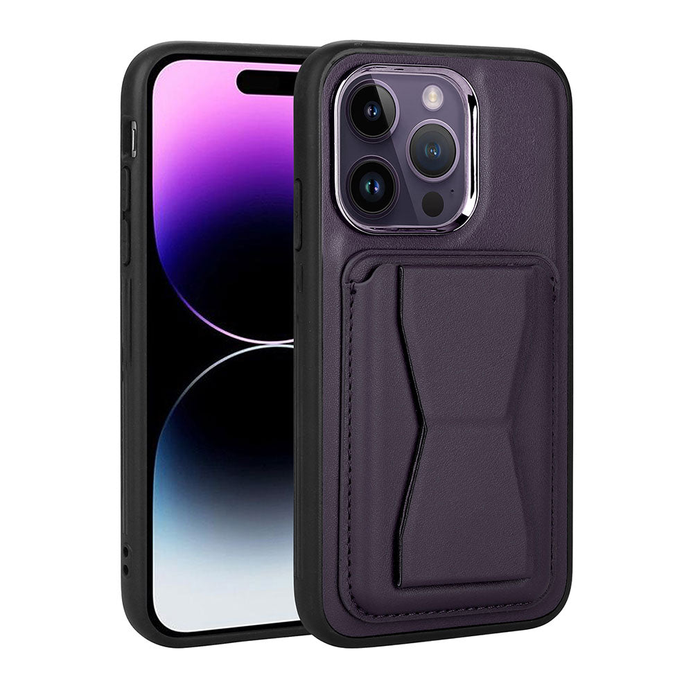 Apple iPhone 14 Pro Max Kılıf Kartlıklı Standlı Pu Deri Zore Memo Kapak