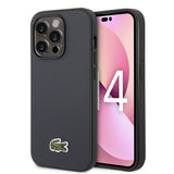 Apple iPhone 14 Pro Max Kılıf Lacoste Orjinal Lisanslı PU Pike Desenli Arka Yüzey İkonik Timsah Dokuma Logolu Kapak