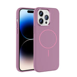 Apple iPhone 14 Pro Max Kılıf M-Safe Şarj Özellikli Metal Kamera Çerçeveli Zore Edi Silikon Kapak