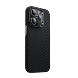 Apple iPhone 14 Pro Max Kılıf M-safe Özellikli Karbon Fiber Benks 600D Essential Kevlar Kapak