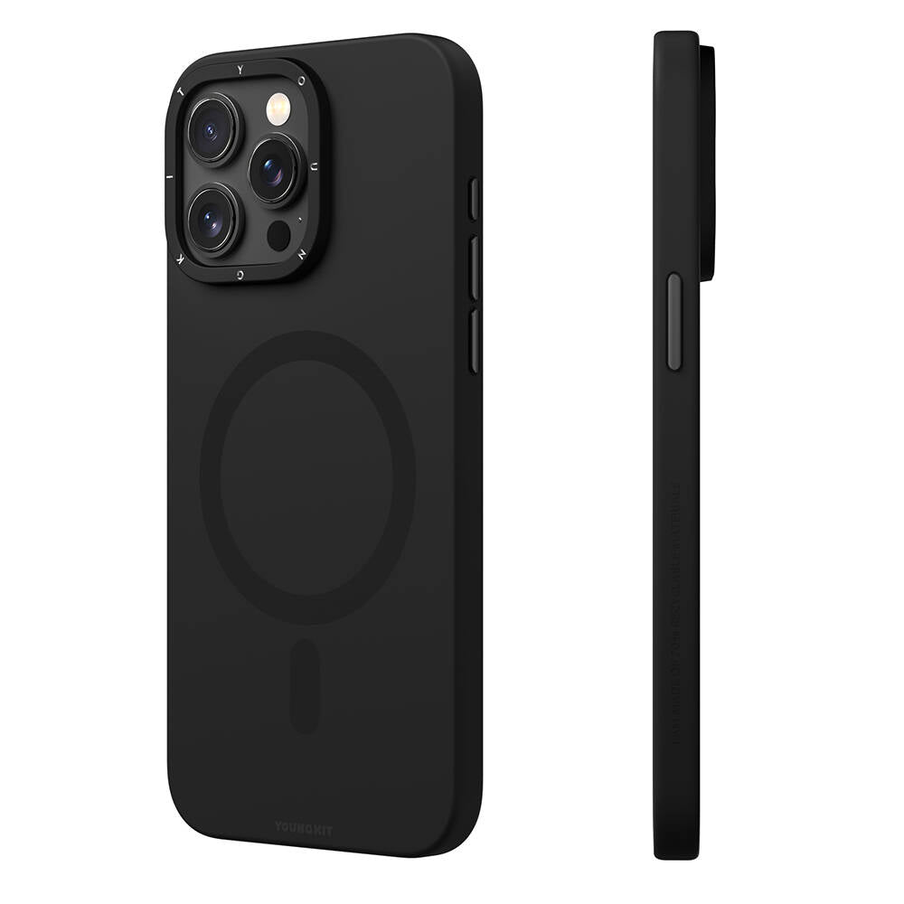 Apple iPhone 14 Pro Max Kılıf M-safe Şarj Özellikli Çizilmeye ve Aşınmaya Dayanıklı Youngkit Velvet Serisi Kapak