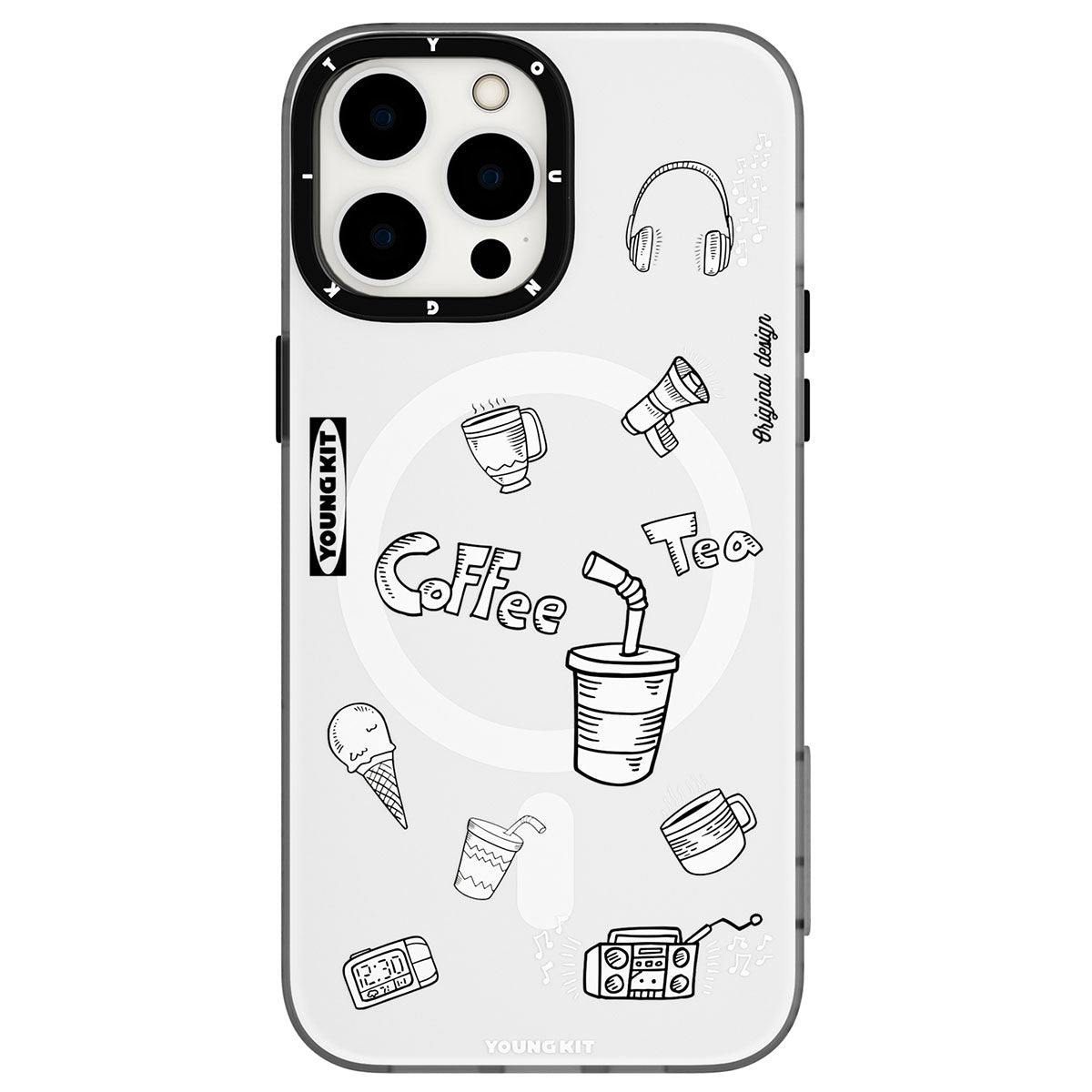 Apple iPhone 14 Pro Max Kılıf M-safe Şarj Özellikli Desenli Youngkit Plaything Serisi Kapak