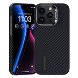 Apple iPhone 14 Pro Max Kılıf M-safe Şarj Özellikli Karbon Fiber Benks Montage ArmorAir Kevlar Kapak