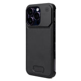 Apple iPhone 14 Pro Max Kılıf M-safe Şarj Özellikli Mekanizmalı Koku Hazneli Zore Mostar Kapak
