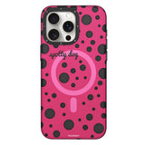 Apple iPhone 14 Pro Max Kılıf M-safe Şarj Özellikli Polka Dot Desenli Youngkit Spots Serisi Kapak