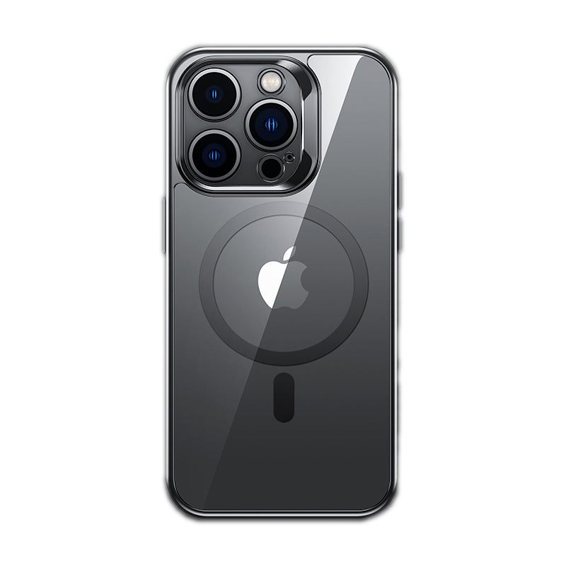 Apple iPhone 14 Pro Max Kılıf M-safe Şarj Özellikli Premium Cam Arka Yüzey Benks Electroplated Kapak