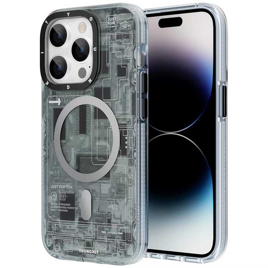 Apple iPhone 14 Pro Max Kılıf M-safe Şarj Özellikli YoungKit Technology Serisi Kapak