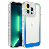 Apple iPhone 14 Pro Max Kılıf Simli ve Renk Geçiş Tasarımlı Lens Korumalı Zore Park Kapak