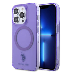 Apple iPhone 14 Pro Max Kılıf U.S. POLO ASSN. M-safe Şarj Özellikli Transparan Tasarım Kapak