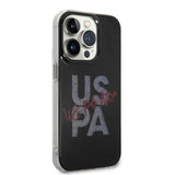 Apple iPhone 14 Pro Max Kılıf U.S. POLO ASSN. Simli Parlak Alfabe Tasarım Kapak