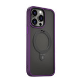 Apple iPhone 14 Pro Max Kılıf Wiwu ZMM-010 M-safe Şarj Özellikli Parmak İzi Bırakmayan Mat Transparan Standlı Kapak