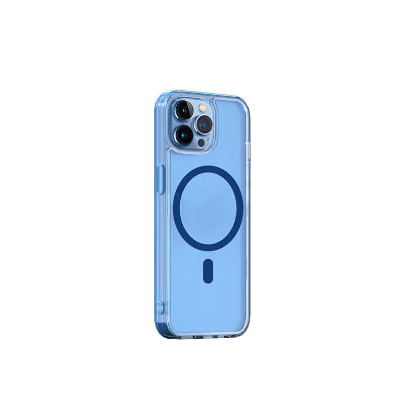 Apple iPhone 14 Pro Max Wiwu M-safe Şarj Özellikli Lens Korumalı Şeffaf Silikon Kapak
