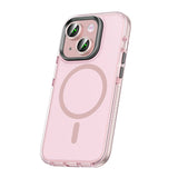 Apple iPhone 15 Kılıf Airbagli M-safe Wireless Şarj Özellikli Lens Koruyuculu Zore Klaptika Kapak