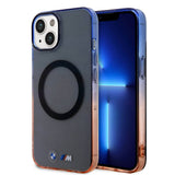 Apple iPhone 15 Kılıf BMW M-safe Şarj Özellikli Transparan Renkli Çerçeveli Orjinal Lisanslı Kapak