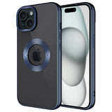 Apple iPhone 15 Kılıf Kamera Korumalı Logo Gösteren Zore Omega Kapak