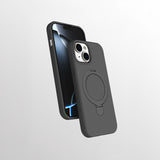 Apple iPhone 15 Kılıf M-safe Şarj Özellikli Standlı Zore Samara Kapak